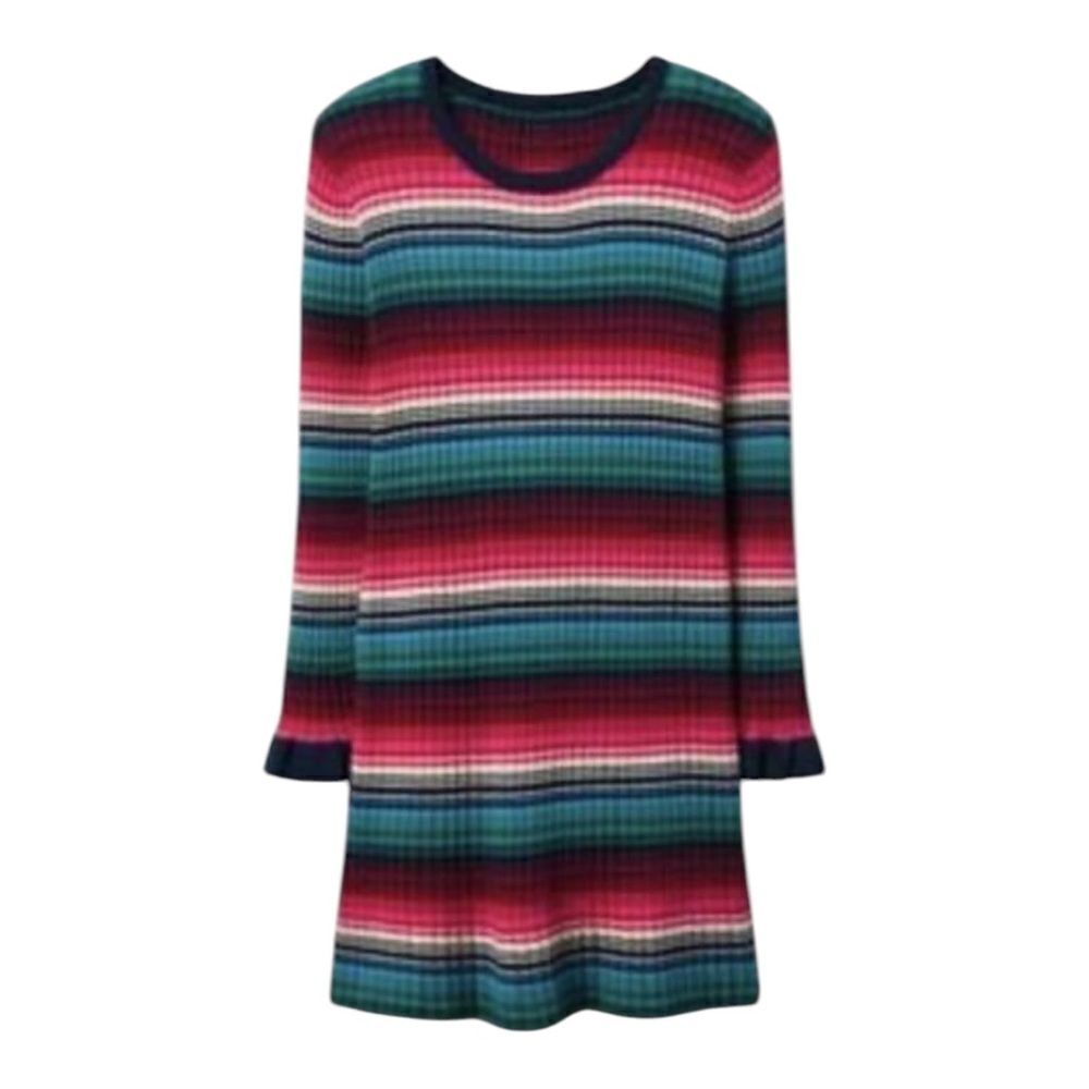 Gymboree Girls Multicolor Striped Dress Sparkle Long Sleeve Small NWT
